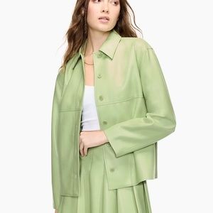 Aritzia | Gabby Jacket in Green Vegan Leather